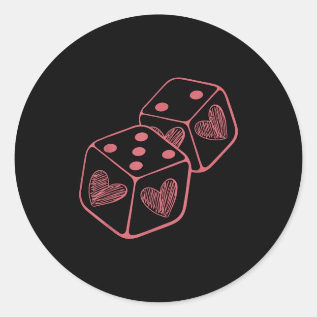 Adesivo Funny 6 7 Valentine Love Heart Playing Card Couple (Frente)