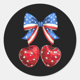 Adesivo Funny American Flag Cherry Coquette Arco 4 De Julh