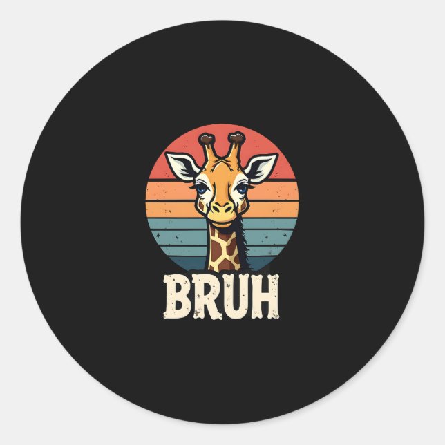 Adesivo Funny Animal Giraffe Meme Face Festive Xmas T-Shir (Frente)