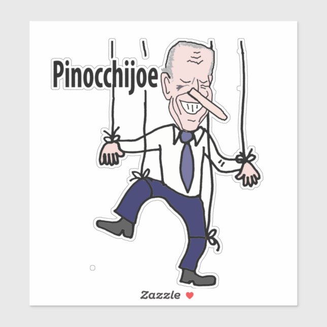 Adesivo Funny Anti Joe Biden Pinocchijoe Pun Político (Folha)