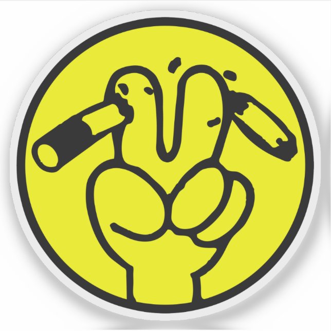 Adesivo Funny Anti Smoking ⚠ Sinal Tailandês ⚠ (Frente)