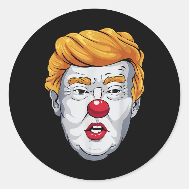 Adesivo Funny Anti Trump Palhaço Eleitoral 2024 (Frente)