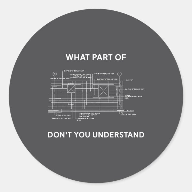 Adesivo Funny Architectural Civil Engineering Engineer  (Frente)