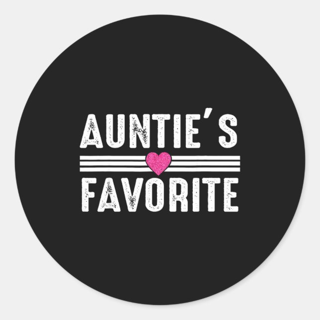 Adesivo Funny Auntie'ss Favorite Son Daughter I'm Auntie's (Frente)