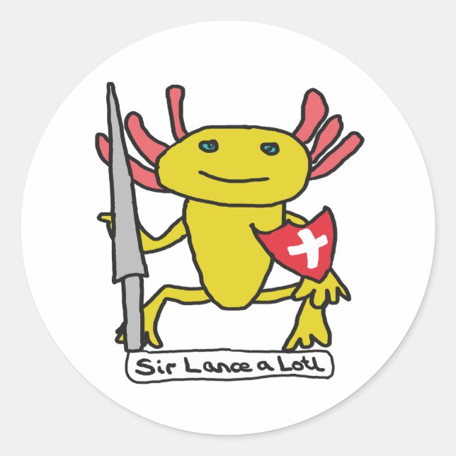Adesivo Funny Axolotl Knight (Frente)