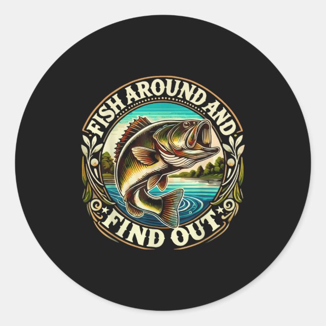 Adesivo Funny B Fishing Men Dad Grandpa Fishing Lovers Ent (Frente)