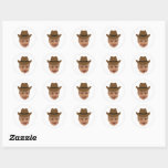 Adesivo Funny Baby Face 1st Rodeo Western Theme<br><div class="desc">Funny Baby Face 1st Rodeo Western Theme Birthday Cake/cupcake toppers. Use these stickers with a toothpick to put on cupcakes or cakes. This will make your party truly unique!</div>