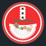 Adesivo Funny Baker Apron Christmas Cookie Exchange Party<br><div class="desc">biscoito de gengibre doce festeira feia festeira de natal favorita adesivos. Engraçado Baker Apron Cookie Exchange.</div>