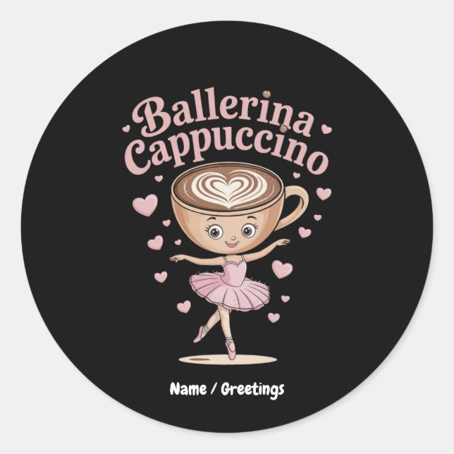 Adesivo Funny Ballerina Cappuccina Memória Italiana do Bra (Frente)