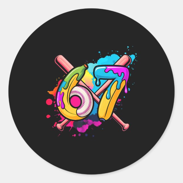 Adesivo Funny Banana Baseball 67 Ice Cream Drip Meme  (Frente)