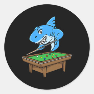 Adesivo Funny Billiards Piscina Shark Hall Piada Billi