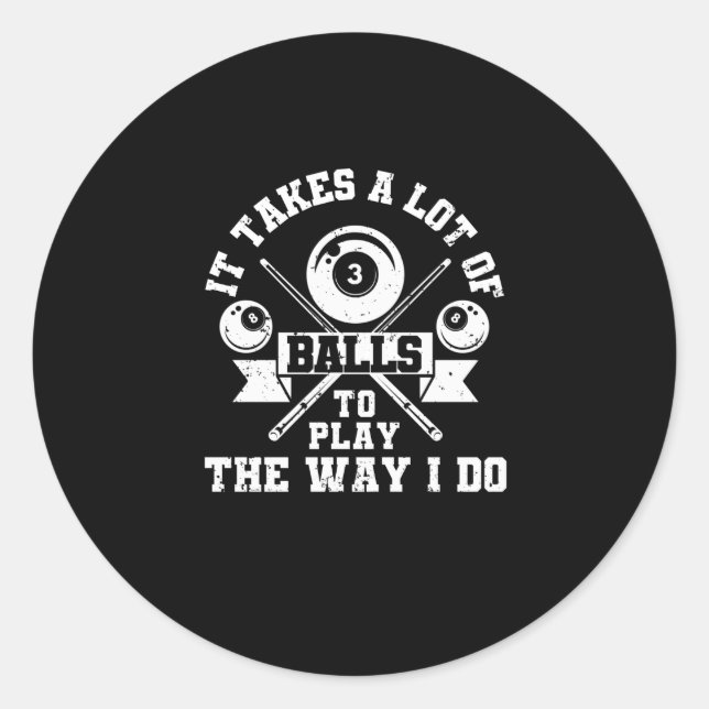 Adesivo Funny billiards player billiards 8-ball (Frente)