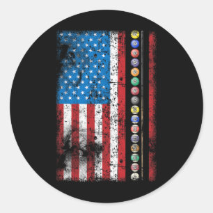Adesivo Funny Billiards Pool Hall Snooker Vintage American