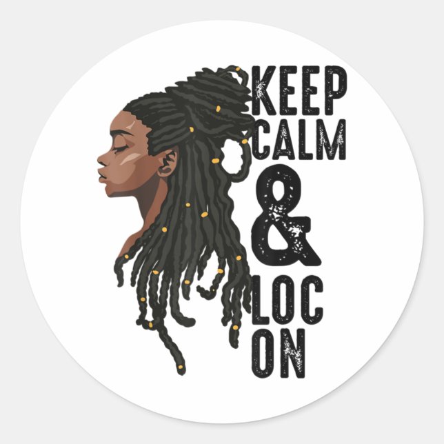 Adesivo Funny Black Melanin Dreadlocks Gift Cute Afro Loc (Frente)