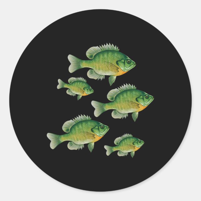 Adesivo Funny Bluegill Sunfish Fishing Freshwater Fish Ang (Frente)