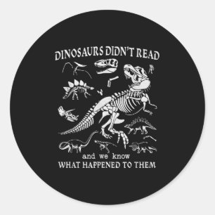 Adesivo Funny Bookwork Club Leitura Lovers Dinos