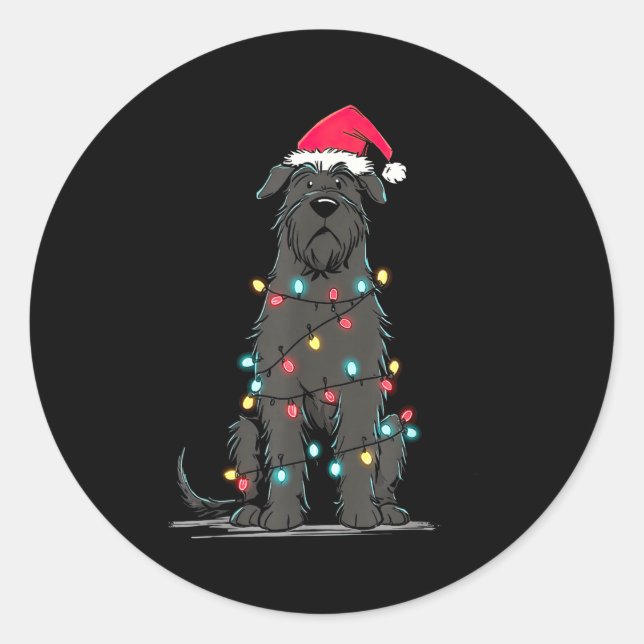 Adesivo Funny Bouvier Des Flandres Christmas Graphics Dog  (Frente)