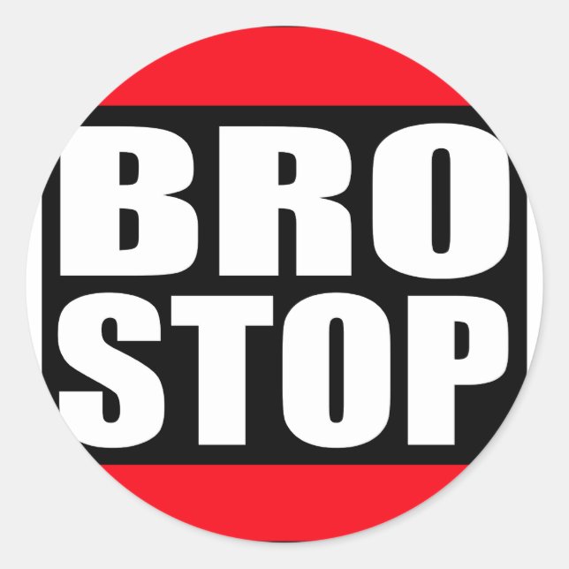 Adesivo Funny BROSTOP Anti Brostep Dubstep (Frente)