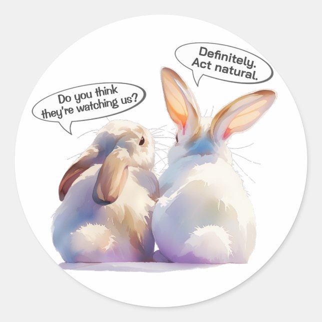 Adesivo Funny Bunny sticker –Is someone watching me? (Frente)
