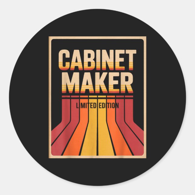 Adesivo Funny Cabinet Maker Limited Edition Woodworking Hu (Frente)