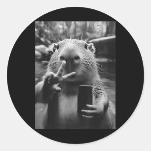 Adesivo Funny Capybara Oferta Legal Capybara Selfie Mens W