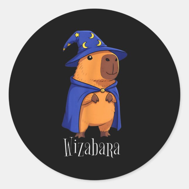Adesivo Funny Capybara Wizard Costume Wizabara Graphic Kid (Frente)