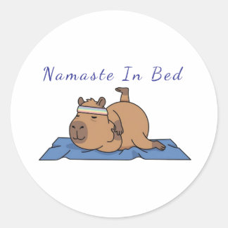 Adesivo Funny Capybara Yoga Sticker – Namaste In Bed