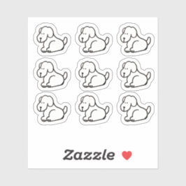 Adesivo Funny Cartoon Dog Custom-Cut Vinyl Stickers