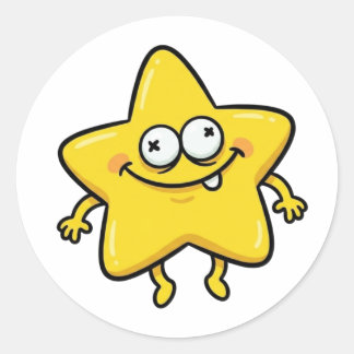 Adesivo Funny Cartoon Star Character Sticker