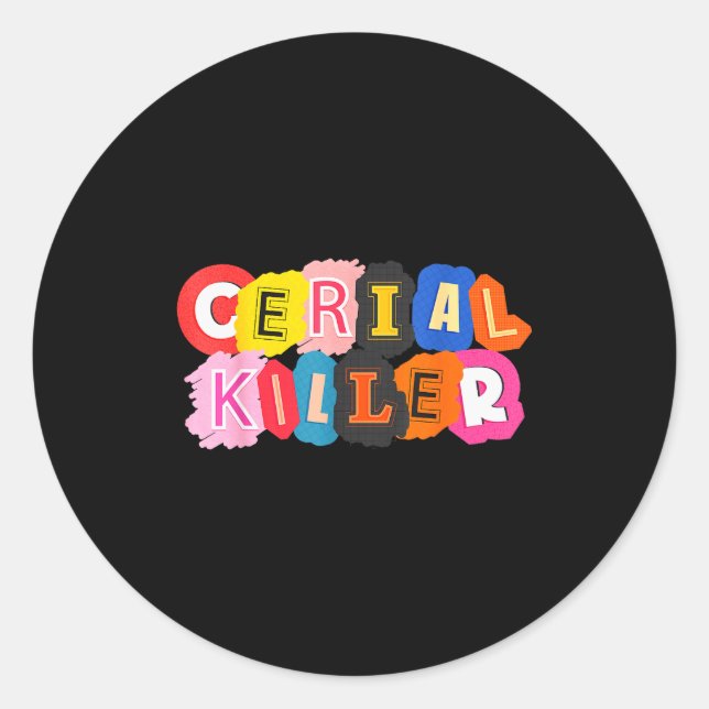 Adesivo Funny Cereal Killer Cereal Design For Breakfast Lo (Frente)