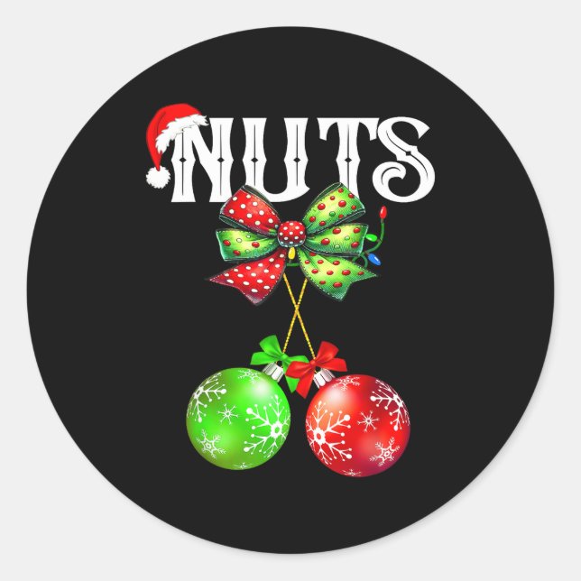Adesivo Funny Chest Nuts Chestnuts Matching Family Christm (Frente)