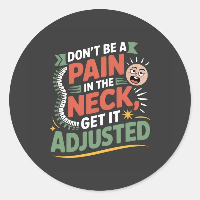 Adesivo Funny Chiropractic Spine Care Quote (Frente)