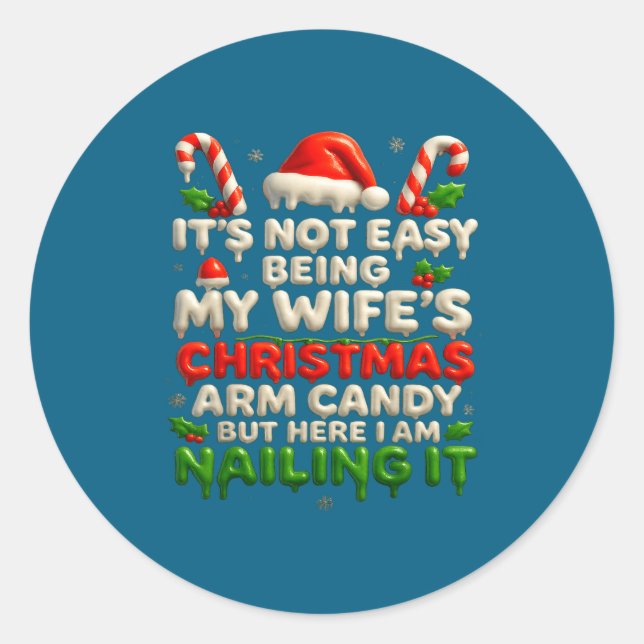 Adesivo Funny Christmas Arm Candy Husband Holiday Couple H (Frente)
