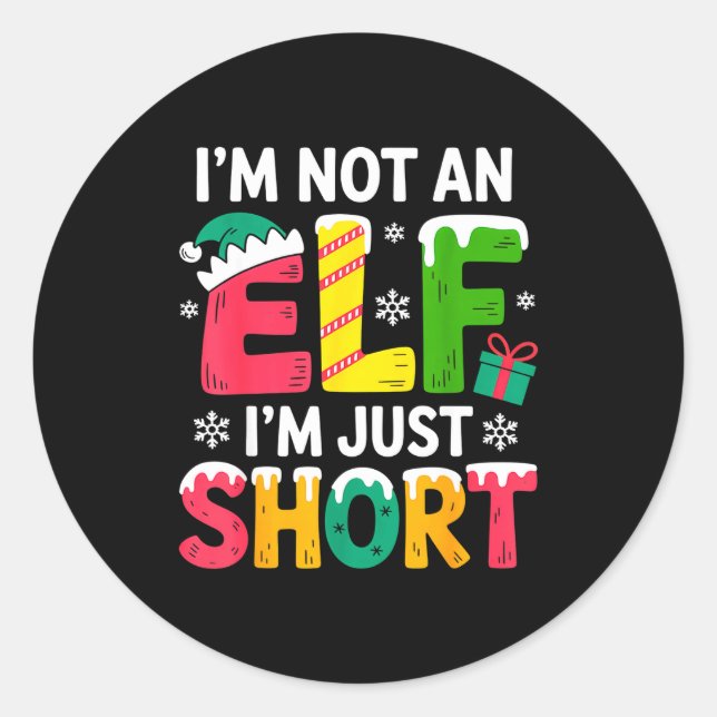 Adesivo Funny Christmas Family Pajamas I'm Not An Elf I'm  (Frente)