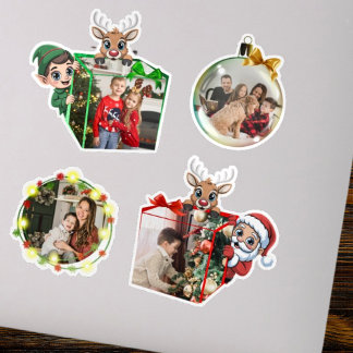 Adesivo Funny Christmas Holiday Family Photo 3D Stickers
