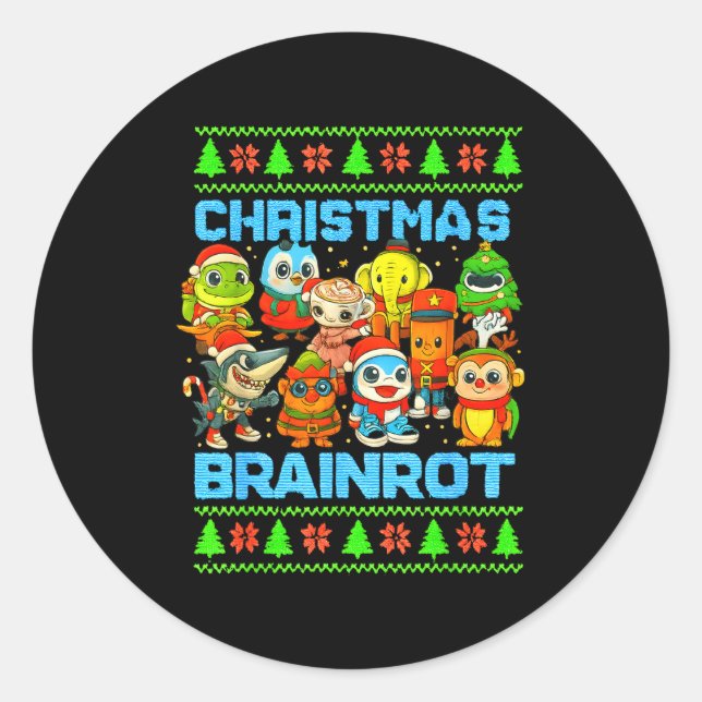 Adesivo Funny Christmas Italian Brain Rot Italian Brainrot (Frente)