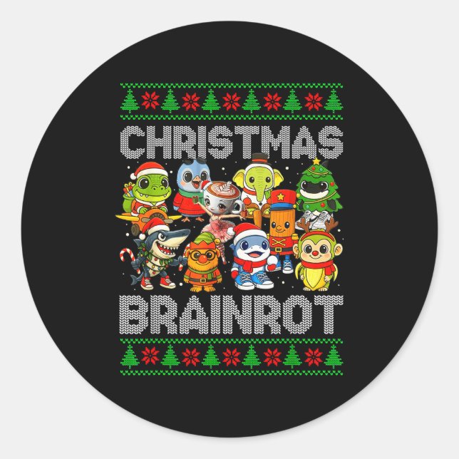 Adesivo Funny Christmas Italian Brain Rot Italian Brainrot (Frente)