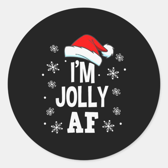 Adesivo Funny Christmas Naughty Adults Pajama, Santa I'm J (Frente)