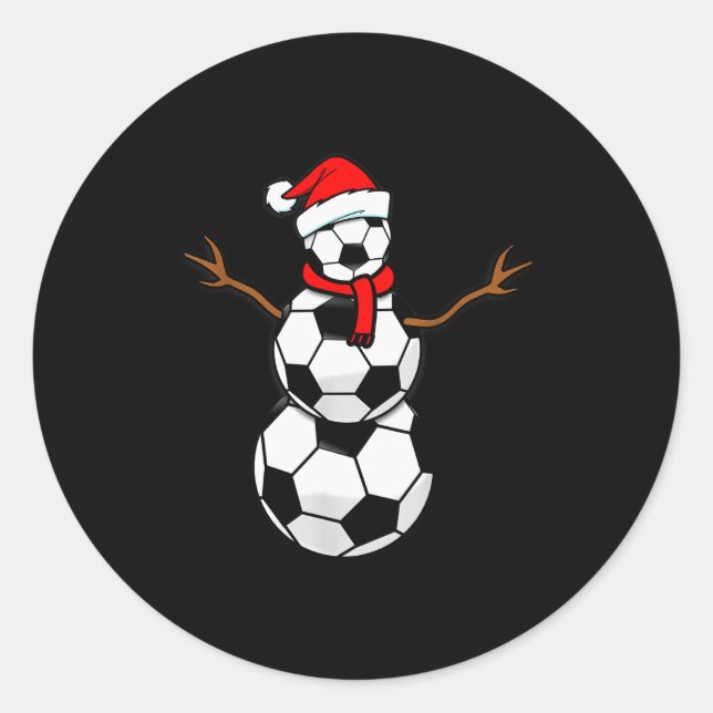 Adesivo Funny Christmas Soccer Santa Snowman  (Frente)