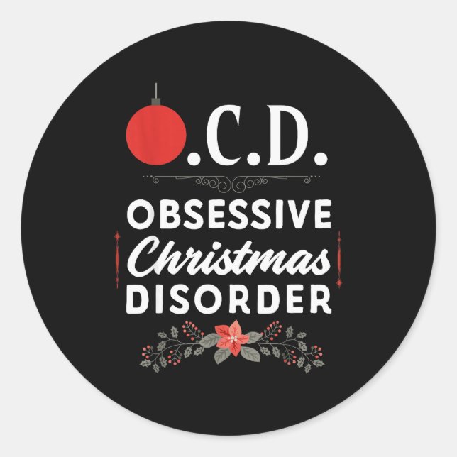 Adesivo Funny Christmas Tees &amp; Tm. Obsessive Christmas (Frente)