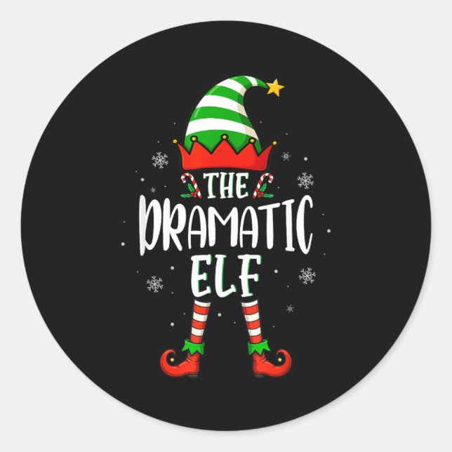 Adesivo Funny Christmas The Dramatic Elf Family Matching X (Frente)