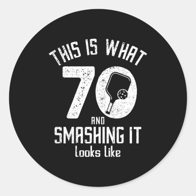 Adesivo Funny Ckleball 70th Birthday 70 Years Old Love Ckl (Frente)