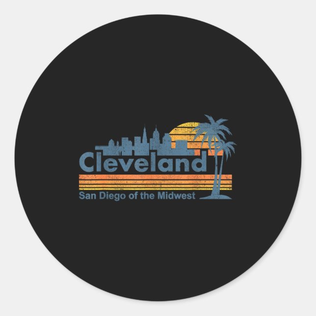 Adesivo Funny Cleveland Skyline San Diego Of The Midwest R (Frente)
