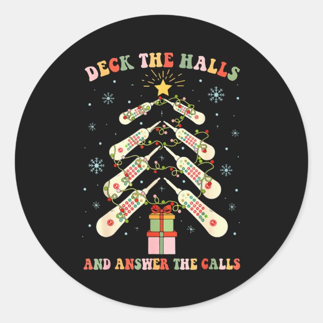 Adesivo Funny Cna Nurse Christmas Medical Xmas Trees Nursi (Frente)