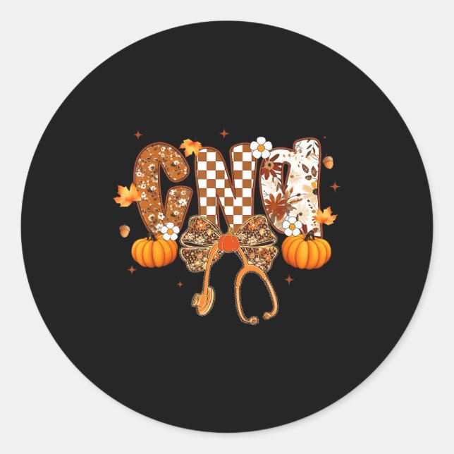 Adesivo Funny Cna Nurse Coquette Bow Stethoscope Fall Girl (Frente)