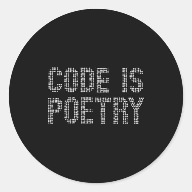 Adesivo Funny Code Is Etry Saying Quote Programer Gift  (Frente)