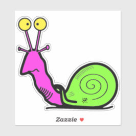 Adesivo Funny Cool Snail Cartoon
