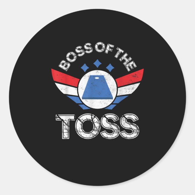 Adesivo Funny Cornhole Equipe Chefe do Toss (Frente)