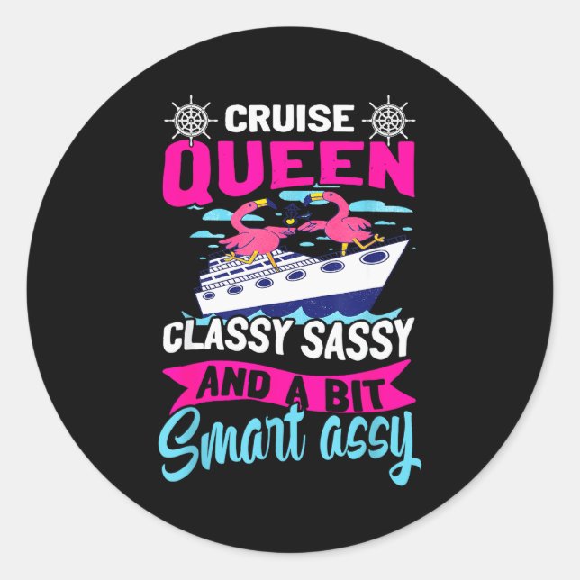 Adesivo Funny Cruising Cruise Queen Cly Sy Smart Y  (Frente)