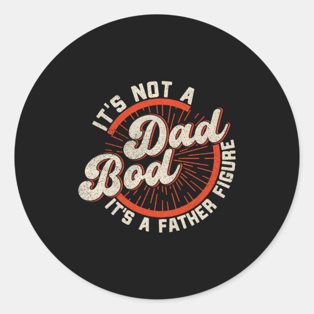 Adesivo Funny Dad Bod Father Figure Quote Gift  (Frente)
